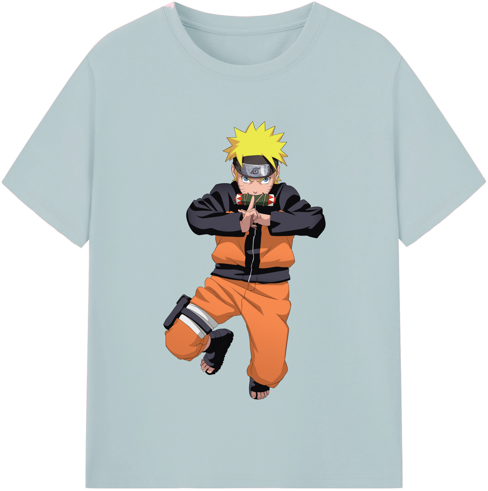 （画像用） NARUTO -ナルト- うずまき ナルト Uzumaki Naruto 綿100％半袖Tシャツ（フロントプリント）